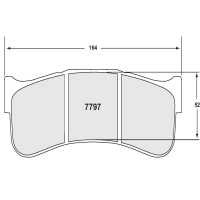 Performance Friction 7797 колодки тормозные, толщина 23 мм, состав 01, черный