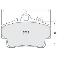 Performance Friction 0737 колодки тормозные передние, толщина 16 мм, состав 08, черный