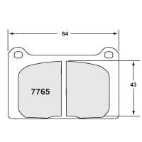 Performance Friction 7765 колодки тормозные передние, толщина 15 мм, состав 11, черный
