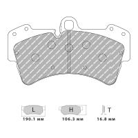Ferodo Racing FCP1626 колодки тормозные передние, состав колодок "H" (DS 2500), черный