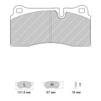 Ferodo Racing FRP3028 колодки тормозные передние, состав колодок "H" (DS 2500), черный