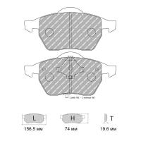Ferodo Racing FDS1463 колодки тормозные передние, состав колодок DS Performance, черный
