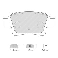 Ferodo Racing FCP1858 колодки тормозные задние, состав колодок "H" (DS 2500), черный