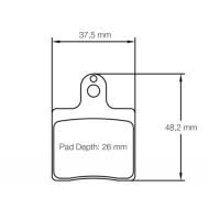 Pagid 5101 колодки тормозные передние, толщина 8 мм, состав K 2