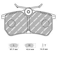 Ferodo Racing FCP1319 колодки тормозные задние, состав колодок "H" (DS 2500), черный