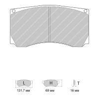 Ferodo Racing FRP3009 колодки тормозные, состав колодок "H" (DS 2500), черный