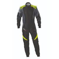 OMP KS-2X Art комбинезон для картинга, черный / желтый неоновый, 42