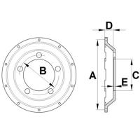 Pagid EB378120101 центральная часть тормозного диска (Audi RS3 LMS / TT Cup, Seat CUPRA TCR,VW Golf TCR), серебристый