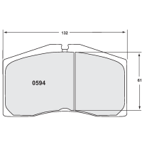 Performance Friction 0594 колодки тормозные передние, толщина 20 мм, состав 06, черный
