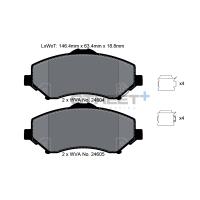 Pagid 8082 колодки тормозные задние, толщина 18,8 мм, состав SP (Street+)