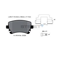 Pagid 8027 колодки тормозные задние, толщина 17,7 мм, состав SP (Street+)
