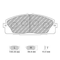Ferodo Racing FCP4327 колодки тормозные передние, состав колодок "H" (DS 2500), черный