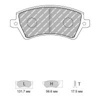 Ferodo Racing FCP1573 колодки тормозные передние, состав колодок DS Performance, черный