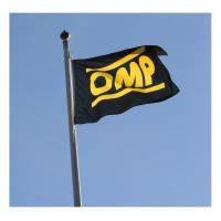OMP  флаг, 1 х 1.5 м, черный / желтый