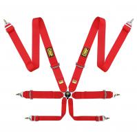 OMP First 3 ремни безопасности, 6 точек, 3", сталь, красный