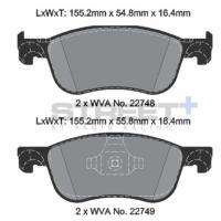 Pagid 8234 колодки тормозные задние, толщина 16,4 мм, состав SP (Street+)